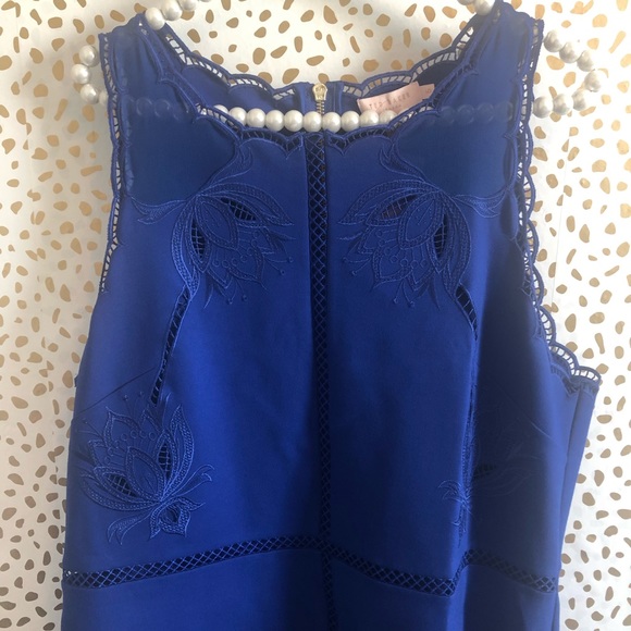 New Ted Baker Codi Embroidered Scalloped Dress - Picture 4 of 7